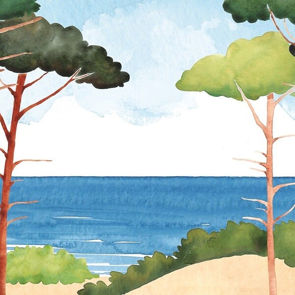 99DECO - Papier peint panoramique - Les Landes - Multicolore - intissé : 150g/m² - 7 lés : 336x270cm - large