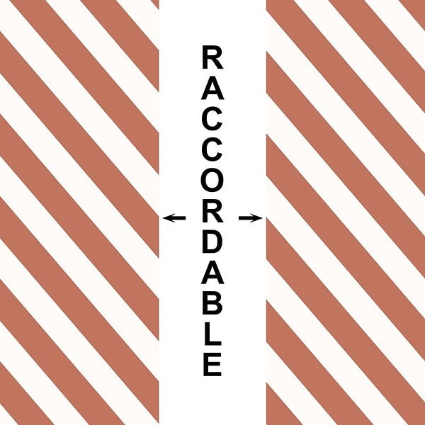 99DECO - Papier peint raccordable - Evora - Rouge - intissé : 150g/m² - 4 lés : 192x270cm - large