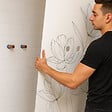 99DECO - Lot de 2 panneaux de douche en aluminium (90x220 & 120x220 cm) + profilés blanc - Charme - Blanc et Vert - vignette