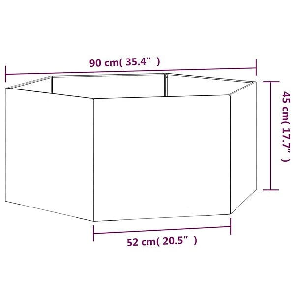 VIDAXL - vidaXL Jardinière Rouillé 90x90x45 cm Acier corten - large