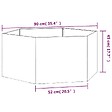 VIDAXL - vidaXL Jardinière Rouillé 90x90x45 cm Acier corten - vignette