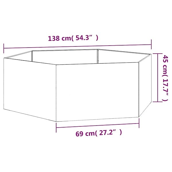 VIDAXL - vidaXL Jardinière Rouillé 138x120x45 cm Acier corten - large