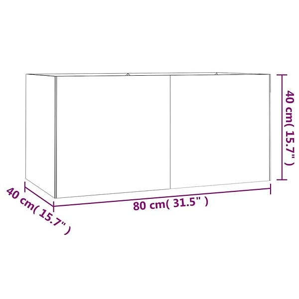 VIDAXL - vidaXL Jardinière 80x40x40 cm acier corten - large