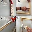 99DECO - Kit de 6 moulures murales en bois Pin des Landes - Prêt à coller et peindre - Apolline - 3 mètres - vignette