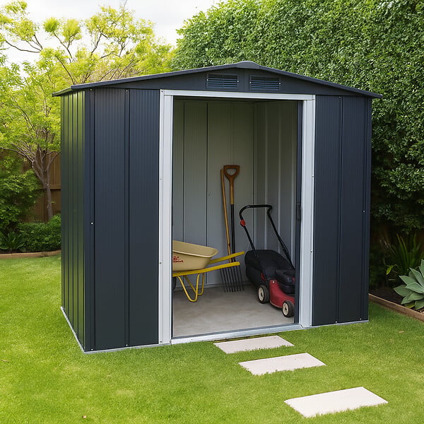 DURAMAX - Abri de jardin métal anthracite Duramax 2,46m² épaisseur 0,33mm - large