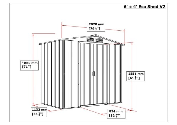 DURAMAX - Abri de jardin métal anthracite Duramax 2,46m² épaisseur 0,33mm - large