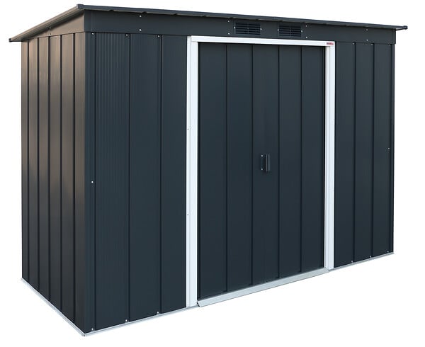 DURAMAX - Abri de jardin métal anthracite mono pente Duramax 3,23m² épaisseur 0,33mm - large