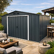 DURAMAX - Abri de jardin métal anthracite Duramax 7,79m² épaisseur 0,33mm - vignette