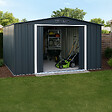 DURAMAX - Abri de jardin métal anthracite Duramax 11,69m² épaisseur 0,33mm - vignette