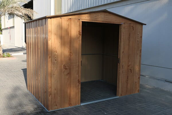 DURAMAX - Abri de jardin métal imitation bois Duramax 4,75m² épaisseur 0,33mm - large
