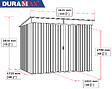 DURAMAX - Abri de jardin métal gris anthracite Duramax Skylight 4,84m² 0,33mm - vignette