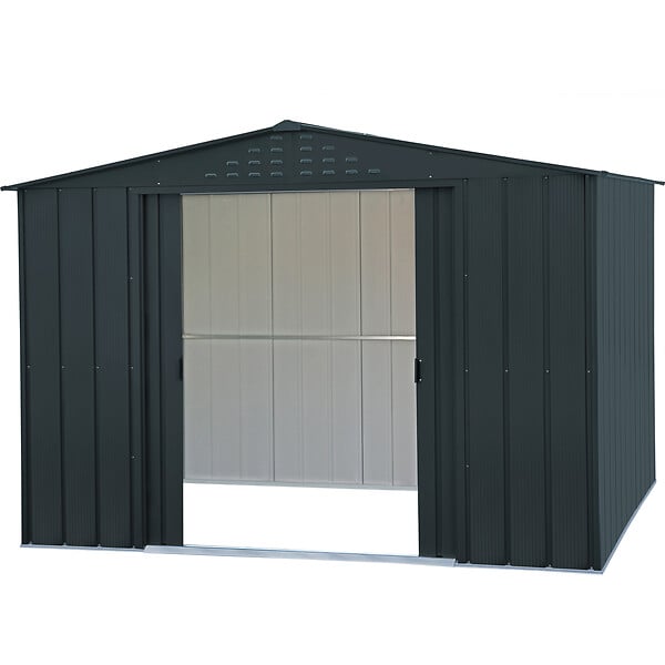 DURAMAX - Abri de jardin métal gris anthracite Duramax 7,75m² épaisseur 0,33mm - large