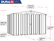 DURAMAX - Abri de jardin métal gris anthracite Duramax 7,75m² épaisseur 0,33mm - vignette