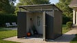 DURAMAX - Abri de jardin métal Modern Duramax 4,45m² double porte 0,50mm anthracite - vignette