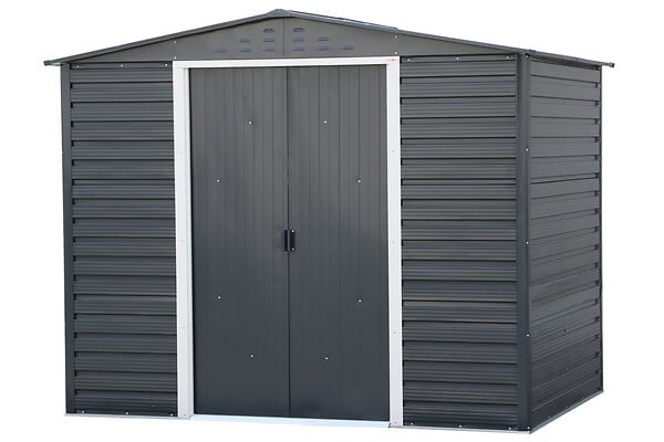 DURAMAX - Abri de jardin métal Alpine anthracite 4,78m² épaisseur 0,33mm - large