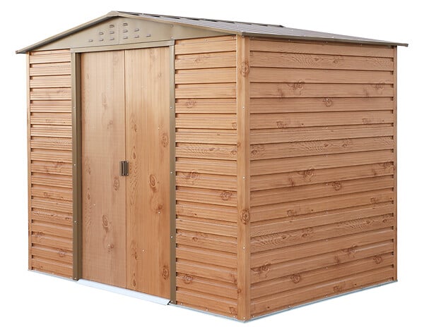 DURAMAX - Abri de jardin métal Alpine bois 4,78m² épaisseur 0,33mm - large