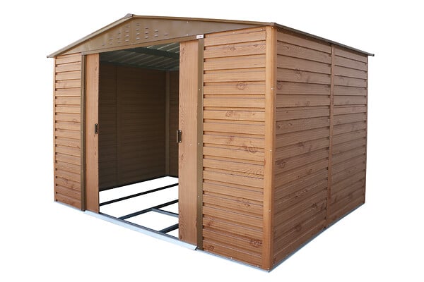DURAMAX - Abri de jardin métal Alpine bois 7,81m² épaisseur 0,33mm - large