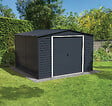 DURAMAX - Abri de jardin métal Alpine anthracite 9,75m² épaisseur 0,33mm - vignette