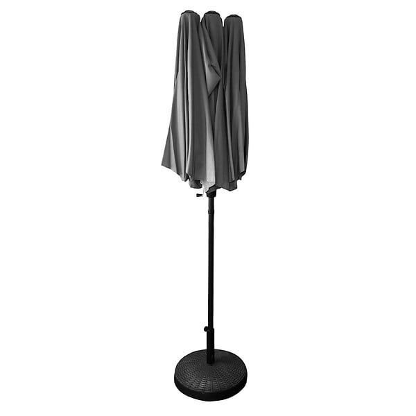 HAPPY GARDEN - Parasol double 2x4m LINAI gris - large