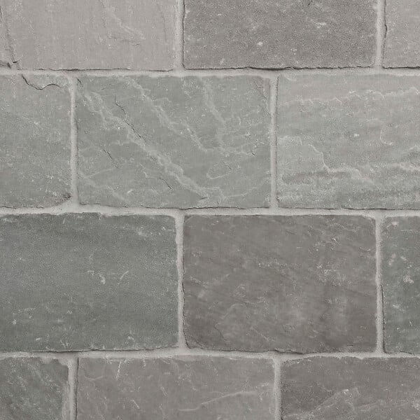 RO'MA NATURE - Pavé Grès Kandla Gris 20x14x2-2,5 cm (vendu au m² - 30 pavés/m²) - large
