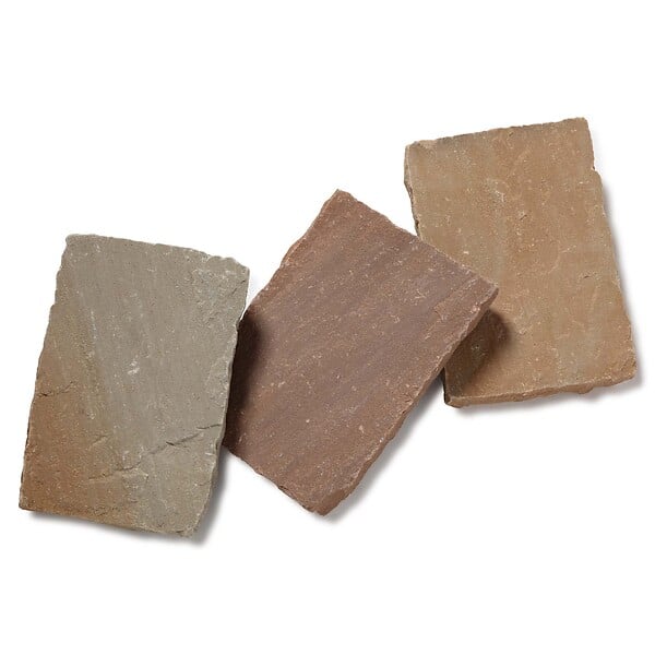 RO'MA NATURE - Pavé Grès Kandla Multicolore 20x14x2-2,5 cm (vendu au m² - 30 pavés/m²) - large