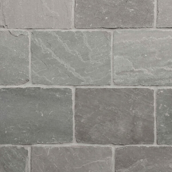 RO'MA NATURE - Pavé Grès Kandla Gris 20x14x3-5 cm (vendu au m² - 30 pavés/m²) - large