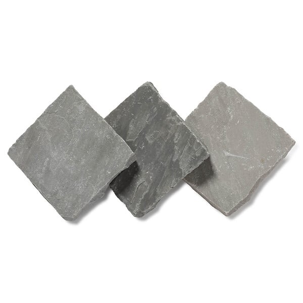RO'MA NATURE - Pavé Grès Kandla Gris 14x14x2-2,5 cm (vendu au m² - 42 pavés/m²) - large