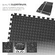TECTAKE - Ensemble de 24 dalles carrées EVA - Tapis de sol et de sport noir - vignette
