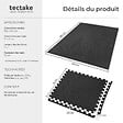 TECTAKE - Ensemble de 24 dalles carrées EVA - Tapis de sol et de sport noir - vignette