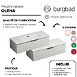 BURGBAD - Meuble salle de bain salle de bain vasque BURGBAD Olena en décalé blanc brillant 120 cm - vignette