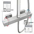 AICA SANITAIRE - AICA Colonne de douche thermostatique chromée, avec douche de tête carrée et douchette  réglable en hauteur, ensemble de douche en acier inoxydable pour douches de plain-pied - vignette
