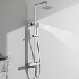 AICA SANITAIRE - AICA colonne de douche thermostatique en laiton, douche de tête carrée 20X20CM, 1 jet - vignette