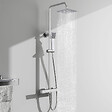 AICA SANITAIRE - AICA colonne de douche thermostatique en laiton, douche de tête carrée 20X20CM, 1 jet - vignette