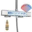 AICA SANITAIRE - AICA colonne de douche thermostatique en laiton, douche de tête carrée 20X20CM, 1 jet - vignette