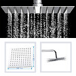 AICA SANITAIRE - AICA colonne de douche thermostatique en laiton, douche de tête carrée 20X20CM, 1 jet - vignette