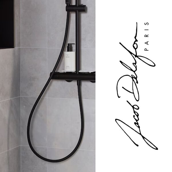 JACOB DELAFON - Flexible de douche lisse anti-torsion 1600 Noir - large
