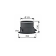 ANJOS - Manchette placo 3 griffes pour ALIZE HYGRO diamètre 125 mm 1794 - vignette