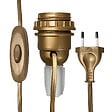 TIBELEC - Kit adaptateur bouteille équipé E27 - Plastique - Or - 60W - vignette