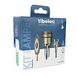 TIBELEC - Kit adaptateur bouteille équipé E27 - Plastique - Or - 60W - vignette