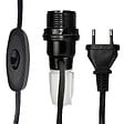 TIBELEC - Kit adaptateur bouteille E14 - Noir - Plastique - vignette
