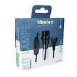 TIBELEC - Kit adaptateur bouteille E14 - Noir - Plastique - vignette