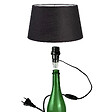 TIBELEC - Kit adaptateur bouteille E14 - Noir - Plastique - vignette