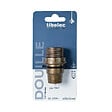 TIBELEC - Douille E14 isolée demi filetée bague 35mm or - vignette