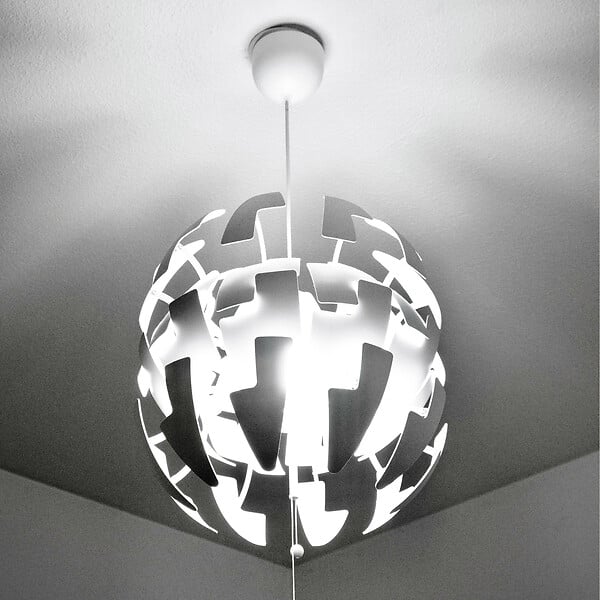 TIBELEC - Monture suspension plafond plastique douille E27 - large