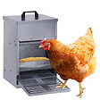 ID MARKET - Mangeoire à pédale pour poules distributeur automatique 5 kg anti-nuisibles - vignette