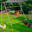 ID MARKET - Enclos poulailler 12 m² 4x3 M avec grand perchoir 4 niveaux en bois acier galvanisé - vignette