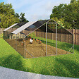 ID MARKET - Enclos poulailler 30m² parc grillagé 10 x 3 M acier galvanisé - vignette
