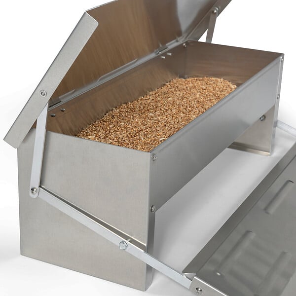 ID MARKET - Mangeoire XL pour poules distributeur automatique à pédale en acier 5 KG - large
