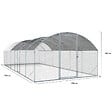 ID MARKET - Enclos poulailler dôme 22,5 m² parc grillagé 3x7,5 M avec porte latérale - vignette