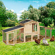ID MARKET - Poulailler VIP avec clapier double XXL en bois - vignette
